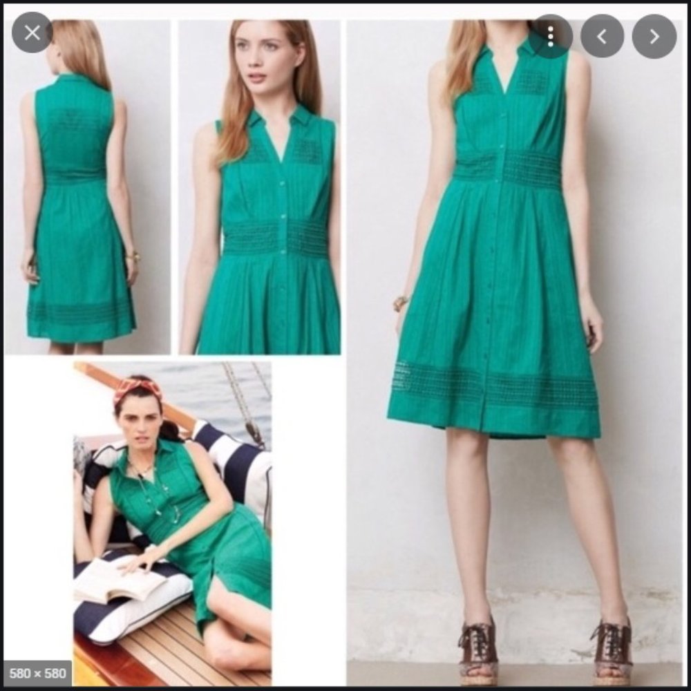 Anthropologie Maeve Swiss Dot Dress